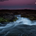 Noční řeka Skafta,  Island | fotografie