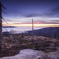 Plechý (1378 m) - svítání nad vltavskou brázdou Lipna... | fotografie