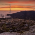 Plechý (1378 m) - svítání nad vltavskou brázdou Lipna... | fotografie